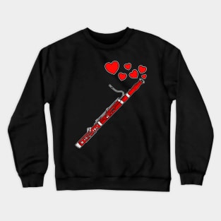 Valentines Day Bassoon Player Bassoonist Anniversary Wedding Musician Crewneck Sweatshirt